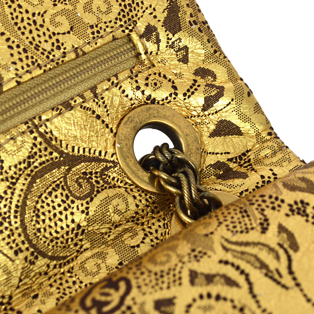 Chanel 2008 A Paris-Moscow Runway Metallic Gold Leather 2.55 Chanel 2008 A Paris-Moscow Runway Metallic Gold Leather 2.55