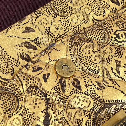 Chanel 2008 A Paris-Moscow Runway Metallic Gold Leather 2.55 Reissue Double Flap Bag