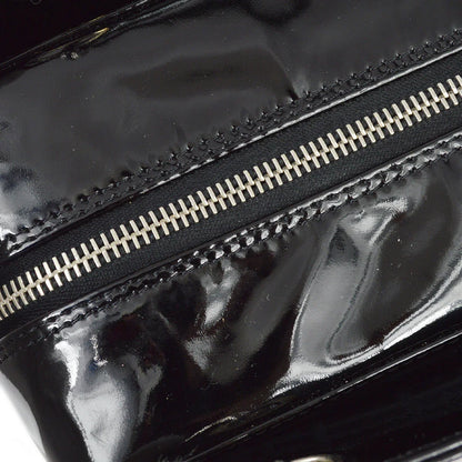 Chanel * 2001-2003 Black Patent Choco Bar Chain Tote Handbag