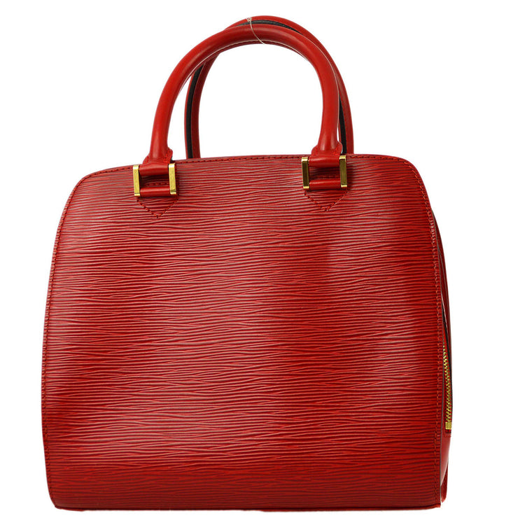 Louis Vuitton 1998 Red Epi Pont Neuf Handbag M52057