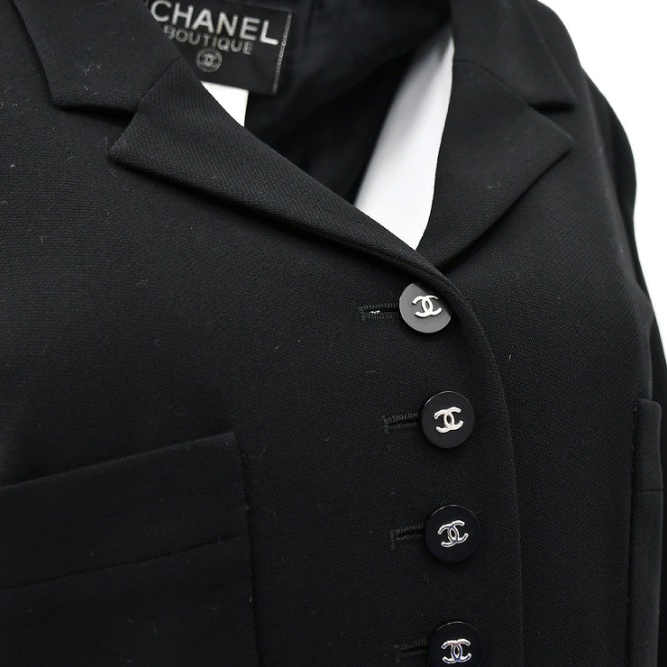 Chanel Spring 1996 Single Breasted Jacket Black 96P #40