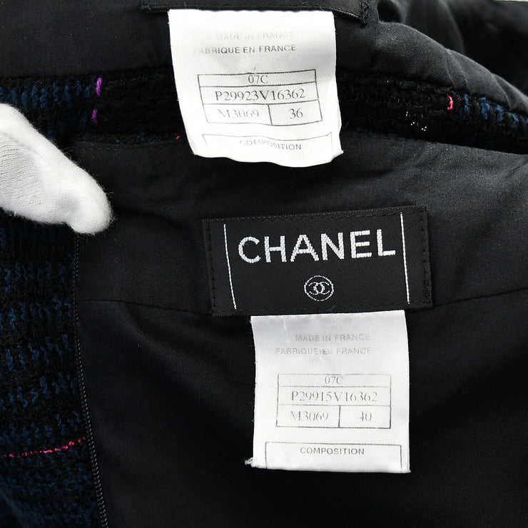 Chanel Cruise 2007 tweed open-front jacket skirt suit #36 #40