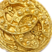 Chanel Button Earrings Clip-On Gold 94A