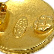 Chanel Button Earrings Clip-On Gold 94A