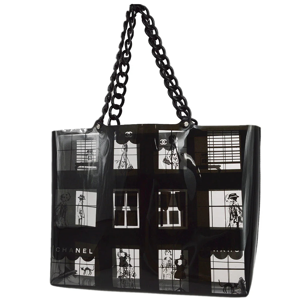 Chanel 2003-2004 Vinyl Windows Line Tote