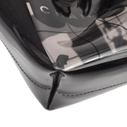 Chanel Black Vinyl Windows Line Tote Handbag