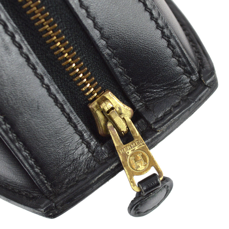 Hermes 1996 Black Box calf Colimacon Handbag