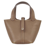 Hermes 2010 Etoupe Gray Swift Picotin Lock Micro Handbag
