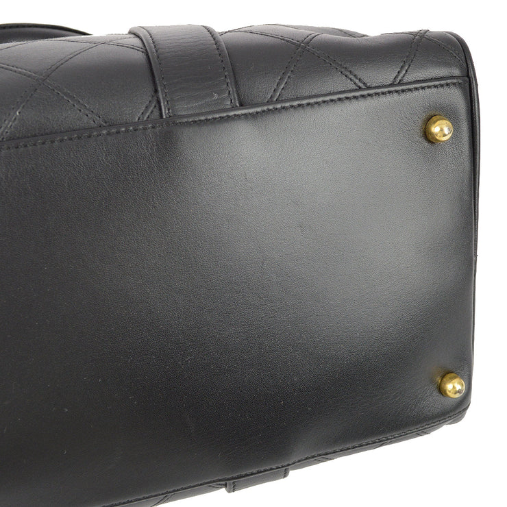 Chanel Black Lambskin Bicolore 2way Shoulder Handbag