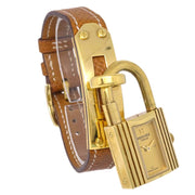 Hermes 1990 Kelly Watch Gold Courchevel