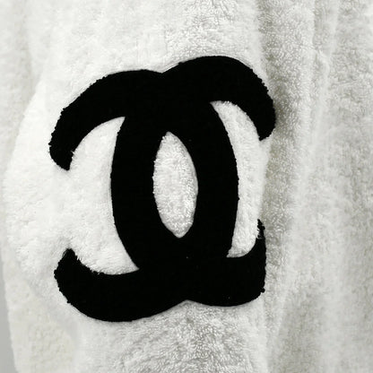 Chanel Terry Cloth Sweatshirt White Black