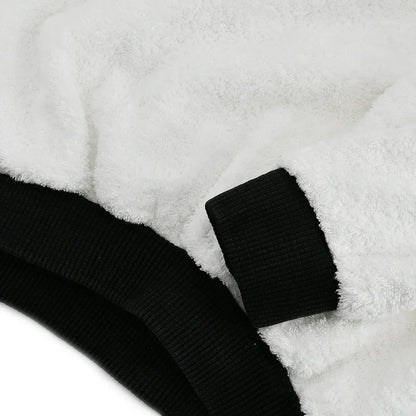 Chanel Terry Cloth Sweatshirt White Black