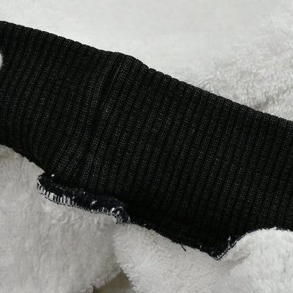Chanel Terry Cloth Sweatshirt White Black