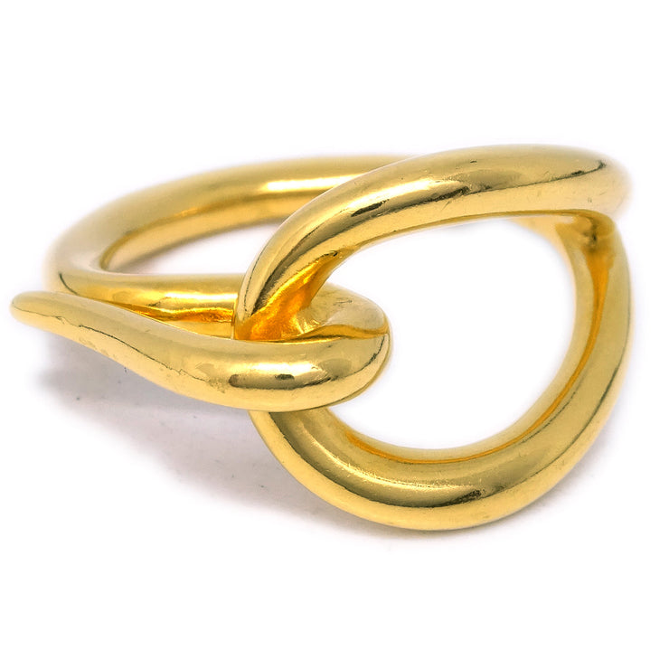 Hermes Jumbo Scarf Ring Gold Small Good