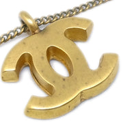Chanel CC Chain Necklace Pendant Gold Black 01A