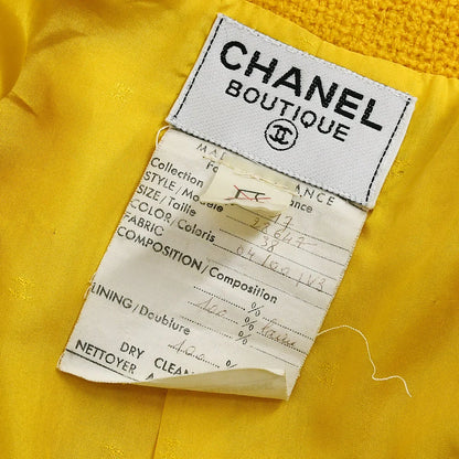 Chanel Double Breasted Collarless Jacket Yellow 17 #38