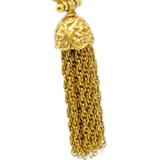 Chanel Fringe Charm Dangle Earrings Clip-On Gold 94A