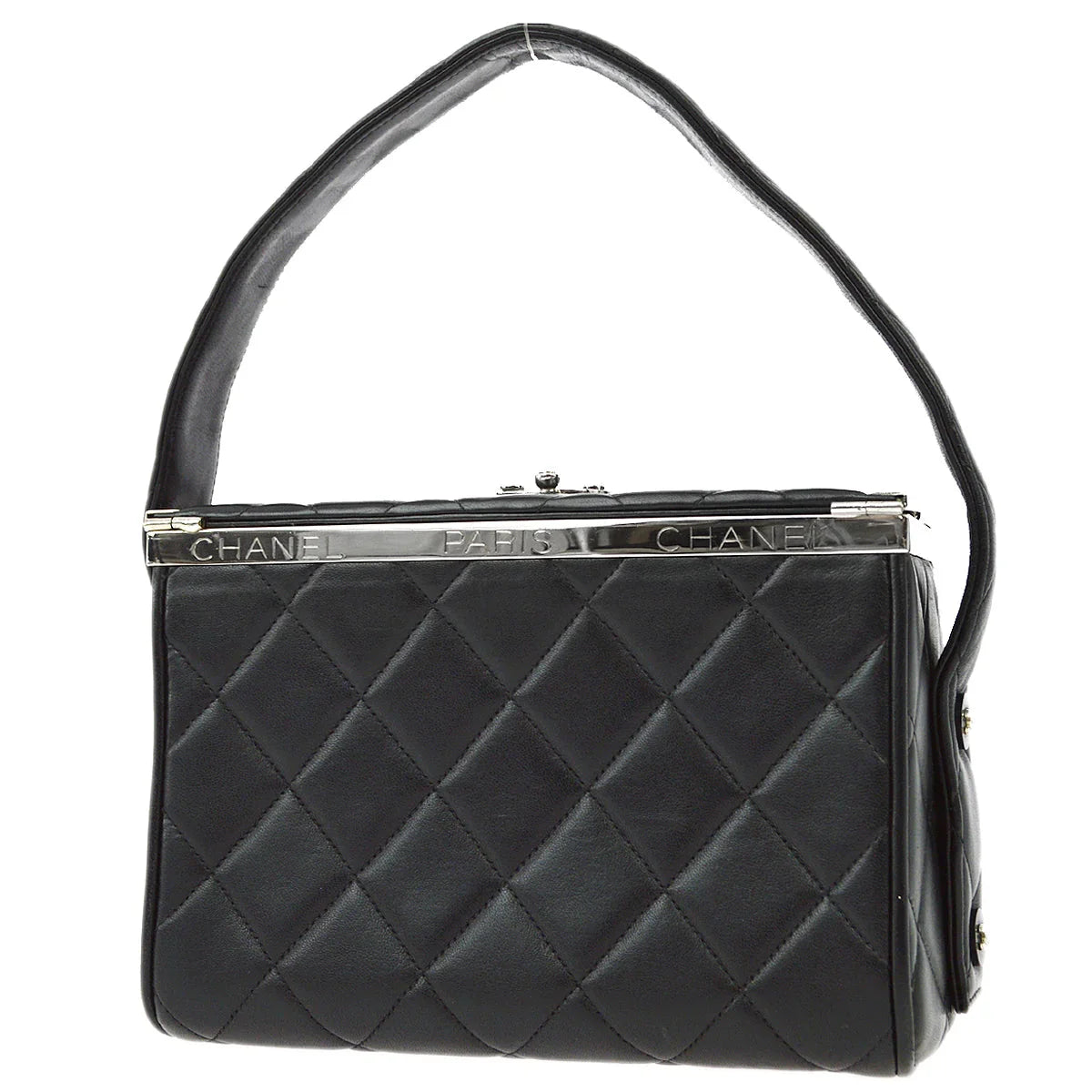 Chanel 1996-1997 Black Lambskin Handbag