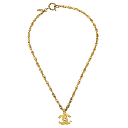 Chanel CC Chain Pendant Necklace Gold