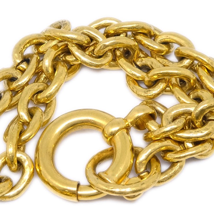 Chanel Gripoix Gold Chain Pendant Necklace 94A