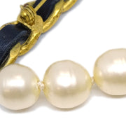 Chanel Brooch Pin Artificial Pearl Gold 94P