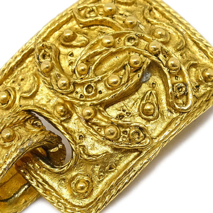 Chanel Filigree Gripoix Dangle Earrings Clip-On Gold 94A