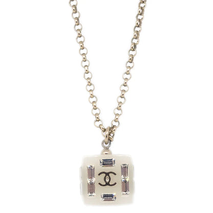 Chanel Gold Chain Pendant Necklace Rhinestone 08P