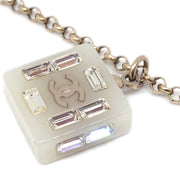 Chanel Gold Chain Pendant Necklace Rhinestone 08P