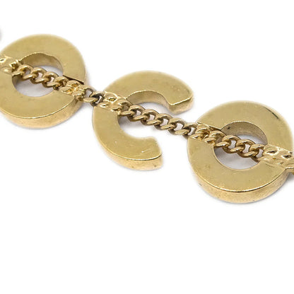Chanel COCO Chain Pendant Necklace Rhinestone Gold 01A