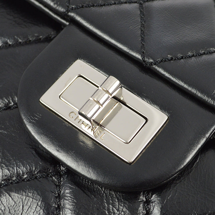 Chanel * 2008-2009 Black Calfskin Jumbo 2.55 Double Flap Bag