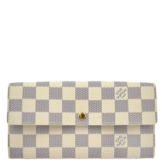 Louis Vuitton 2007 Damier Azur Portefeuille Sarah Coin Purse Wallet N61735