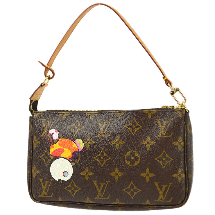 Louis Vuitton 2004 Monogram Panda Pochette Accessoires Handbag M51981