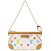 Louis Vuitton 2008 Multicolor White Pochette Milla MM Handbag M60096