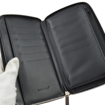 Chanel Travel Line Black Nylon Wallet Purse