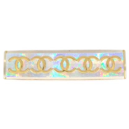 Chanel Hair Clip Hairpin Barrette Clear 97P