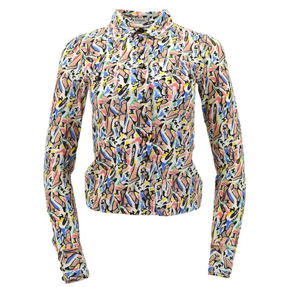 Chanel spring 1995 shoe-print shirt #36