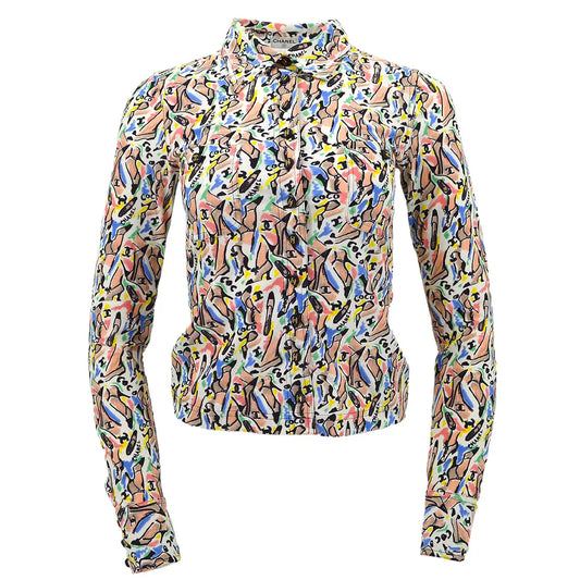 Chanel spring 1995 shoe-print shirt #36