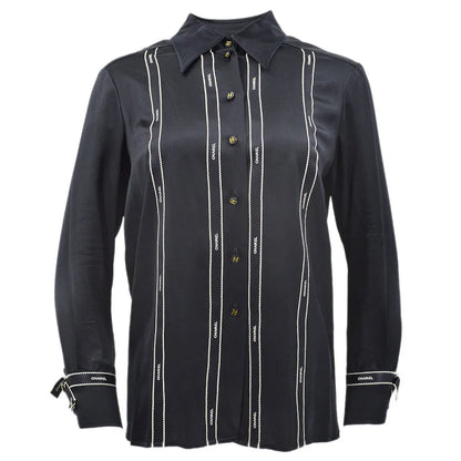 Chanel Fall 1994 Ribbon Silk Blouse Shirt #38