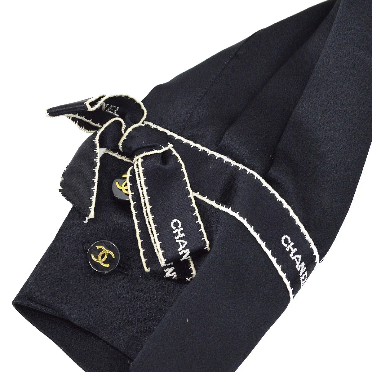 Chanel Fall 1994 Ribbon Silk Blouse Shirt #38