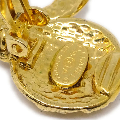 Chanel Gold Dangle Earrings Clip-On 95A
