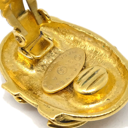 Chanel Gold Oval Earrings Clip-On 94A
