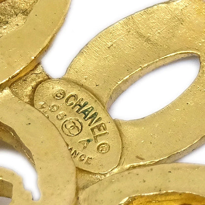 Chanel Flower Brooch Pin Gold 95A