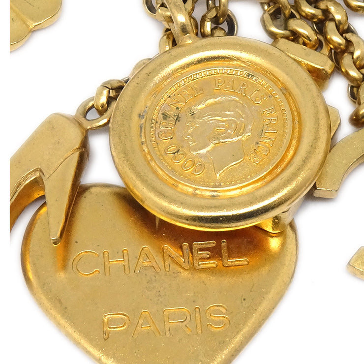 Chanel Icon Gold Chain Pendant Necklace 95A