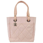 Chanel Pink Canvas Paris-Biarritz PM Tote Handbag