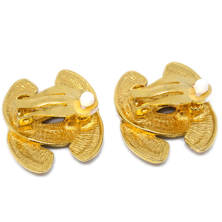 Chanel Gold CC Earrings Clip-On 2459