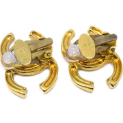 Chanel Gold CC Earrings Clip-On 93P