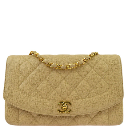 Chanel 1994-1996 Caviar Medium Diana Shoulder Bag