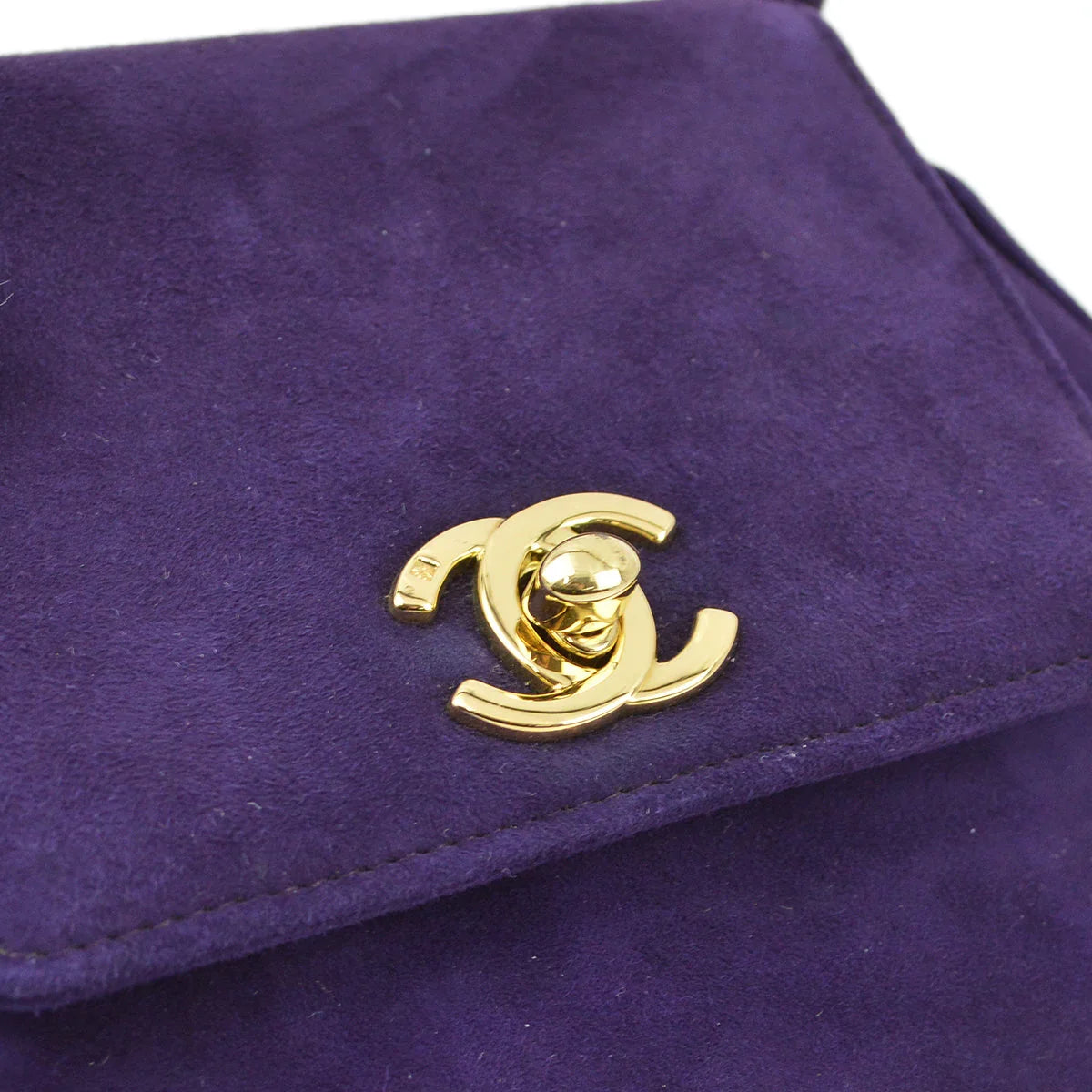 Chanel 1996-1997 Suede Top Handle Bag