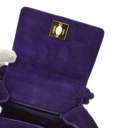 Chanel 1996-1997 Suede Top Handle Bag
