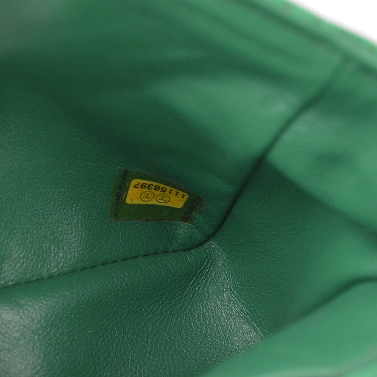 Chanel 2006-2008 Perforated Lambskin East West Shoulder Bag